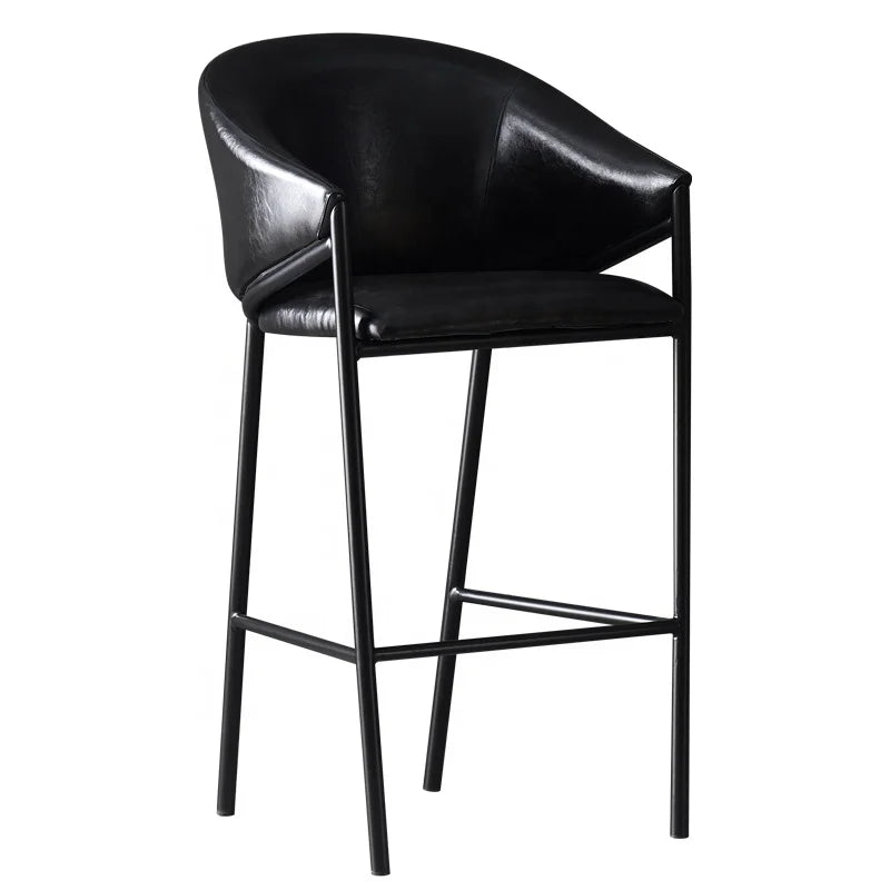 Customized Luxury Modern Iron High Bar Chair Counter Kitchen Home Bar Hotel Dining Stool Commercial