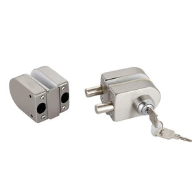 Modern Frameless Shower Glass Sliding Door Lock with Zinc Alloy & Stainless Steel 304 Key Easy Screw Installation for Apartment