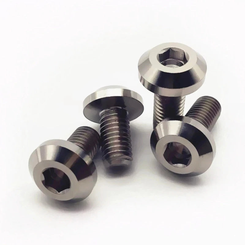 4pcs ISO Grade5 6AL4V M6 M8 Titanium Motorcycle Disc Brake Hex Socket Screws 12-35mm
