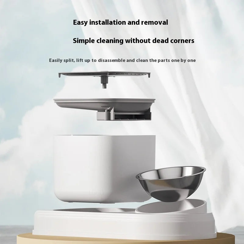 All-In-One Automatic 2L Plastic Cat Bowl Eco-Friendly Travel Dog Cat Food Water Feeder Wholesale Pet Supplies