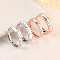 BASQUESUN Factory Wholesale Falling in love with You Couple Drip Glue Couple's love Token Copper Carved Letters Couple's Ring