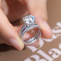 MSR-1386 Factory Wholesale Price Real 18K Gold Engagement Ring Wedding Ring 3.07CT Lab Grown Diamond Stackable Ring