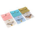 High-End Delicate Velvet Jewelry Container Poached Button Bag for Ring Earrings Storage Elegant Flannel Jewelry Packaging