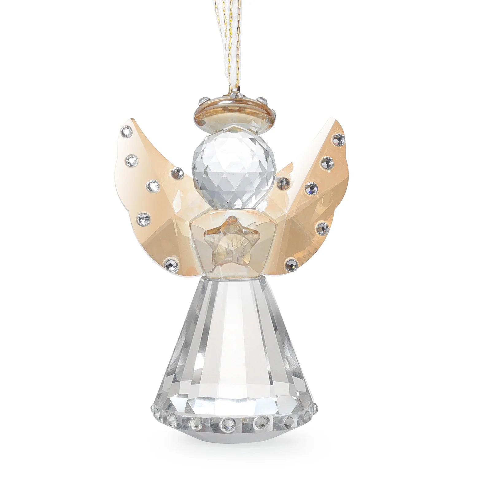 Crystal Angel Figurine Christmas Tree Pendant Decor Glass Ornaments Art Christmas Decoration Gifts