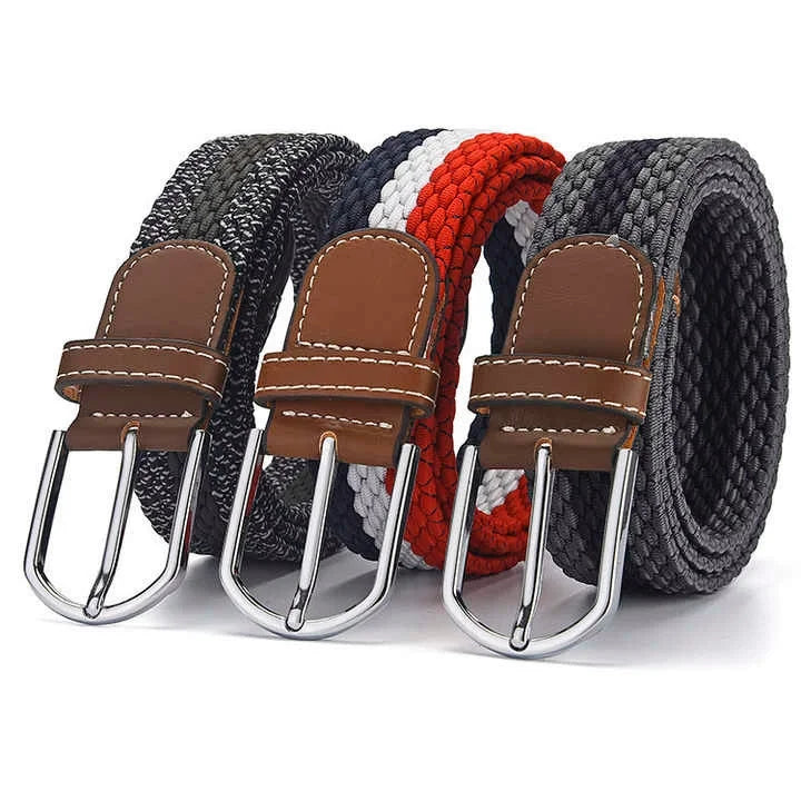 Hot Selling Factory Wholesale Custom Multi Colors Alloy Pin Buckle Braided Belts Sports Elastic Belt