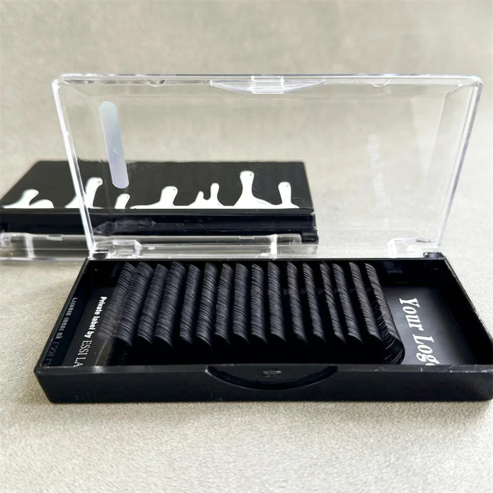 ESSI LASH Single 6-30MM Length Russian Volume Eyelash Extension Natural Fluffy Mink Premium Silk Volume Trays