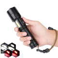 High Power USB Rechargeable XHP90.2 P160 LED Flashlight P90 Torch Light Zoom White Red Lighting IP65 COB Flashlights Power Bank