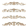 Antique Wooden Mouldings for Furniture Decorative Flower Carving Figurine Craft for Kitchen Living Room Bedroom Cabinet Door