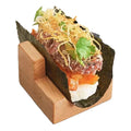 Customized logo Sushi Taco Wooden Holder Temaki Roll Holders Wood Stand