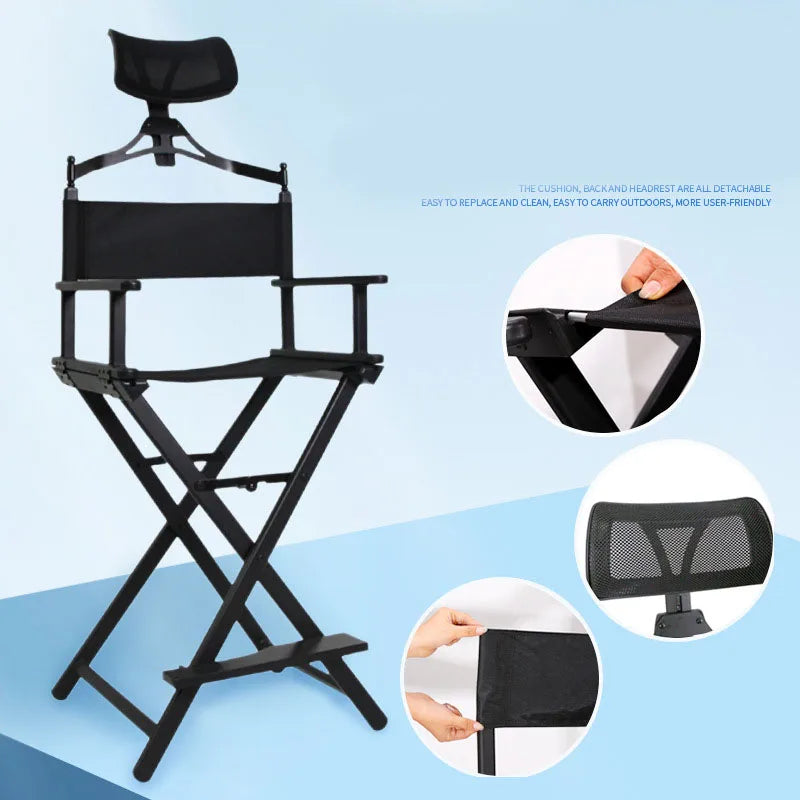 JIUYI Manufacturer's Direct Supply of Simple Folding Makeup Chairs Portable Outdoor Aluminum Alloy Folding Director Chairs