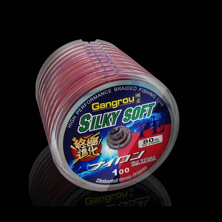 Factory Direct Sale 8 Strands PE Soft Fish Wire 100m Braided Fishing Line