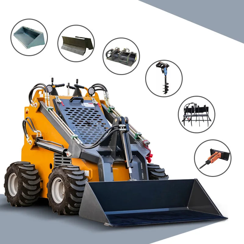 SDXG Wholesale EPA Cheap Diesel/gasoline Wheel Tracked Dingo Mini Loader Mini Skid Steer Loader Attachments for Sale Prices