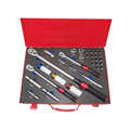 Super Complete Tool Set 33PCS 1/4 3/8 1/2 Torque Wrench Set with Bit Sockets Spark Plug Socket for Car Bike Motor Maintenance