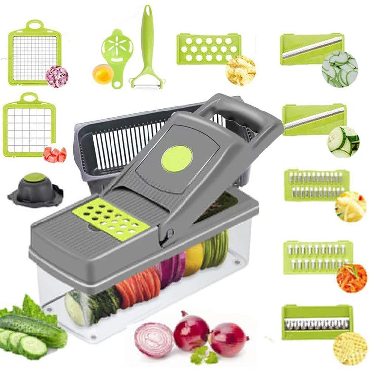 NEWELL Manual Adjustable Mandoline Safe Chopper Safe Kitchen Gadgets Potato Multi-function Hand Press Vegetable Slicer for Kit