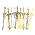 YuenZ 10pcs/bag 5color Alloy Animation Game Weapon Charm for Necklace Keychain Pendant DIY Handmade Jewelry Material 70X11mm M84