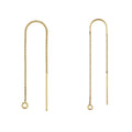 GP 14k Gold Filled Box Chain Ear Threader Earrings for Women Jewelry Accessories Permanent Earrings Wholesale