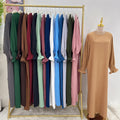 Hot Selling Islamic Clothing Modest Abaya Dress Ramadan Eid Wrinkle Polyester Butterfly Abaya Women Muslim Dress