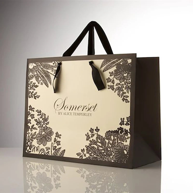 Custom LOGO Cardboard Packaging Paper Bag Eco pink White Black Luxury BO SA's Pap El Gift Shopping Paper Bag with Handle