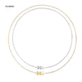 FUAMAY Fashion Brand Dainty Necklace Fashion Wholesale 2MM CZ Tennis Choker Necklaces for Woman and Girls