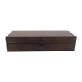 Vintage Rectangle Wooden Treasure Chest Box with Hinged Design Eco-Friendly Lightweight Jewelry Keepsake Box