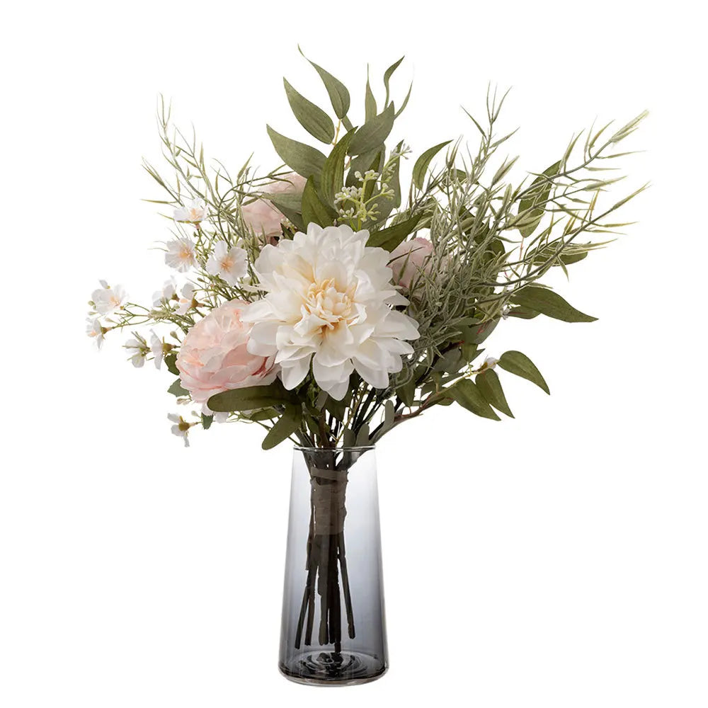 2024  Artificial Dahlia Roses Bouquet New Design Garden Wedding Decoration Bridal Bouquet