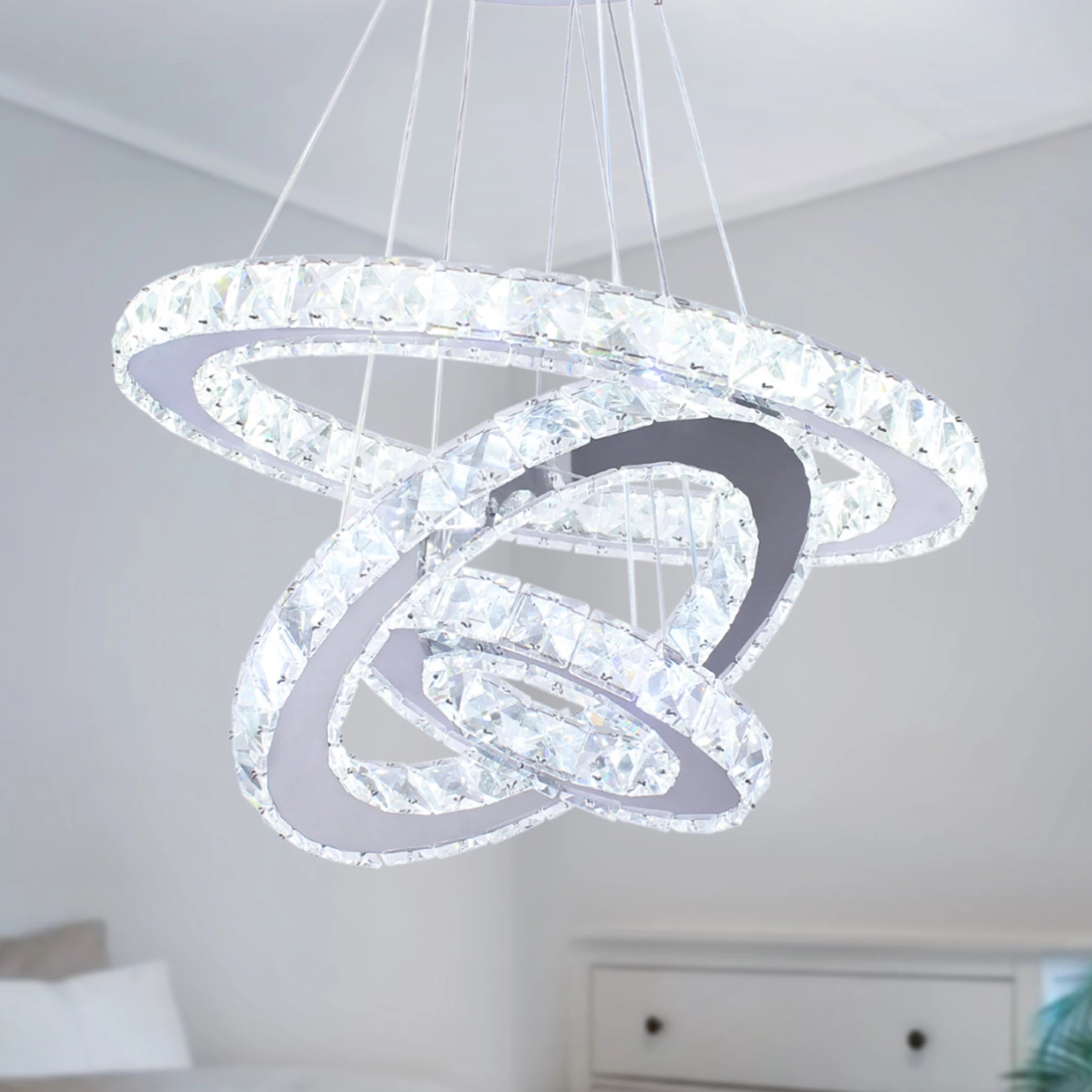 CE Certified Modern Luxury K9 Crystal Ceiling Chandelier Pendant Light with Modern Style