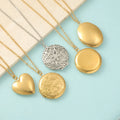 Photo Locket Pendant Necklace Wholesale Gold Plated Stainless Steel Link Chain Photo Necklace Heart Shape Engrave logo Pendants
