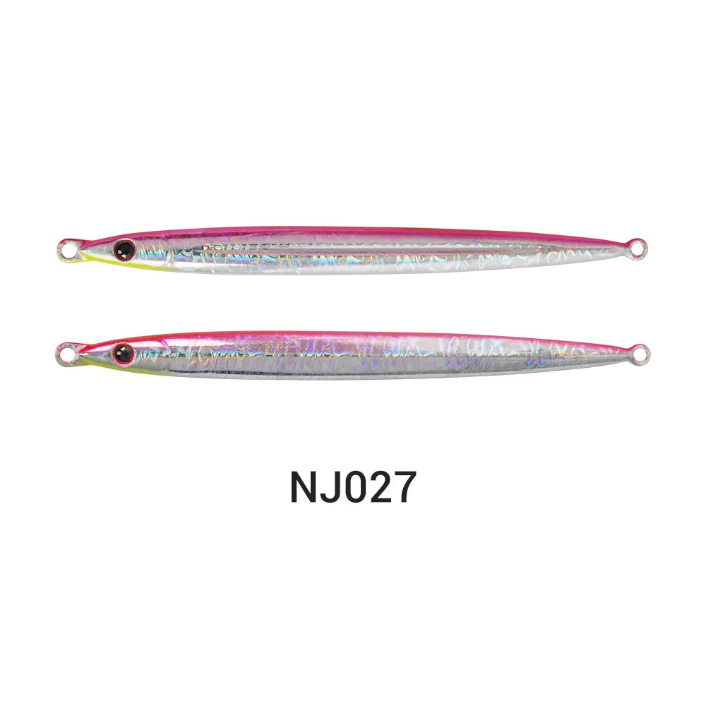 NOEBY Micro Shore Jigging Lure No Assist Hook Long Distance Fall Metal Fishing Pencil Speed Sinking Jig Lure