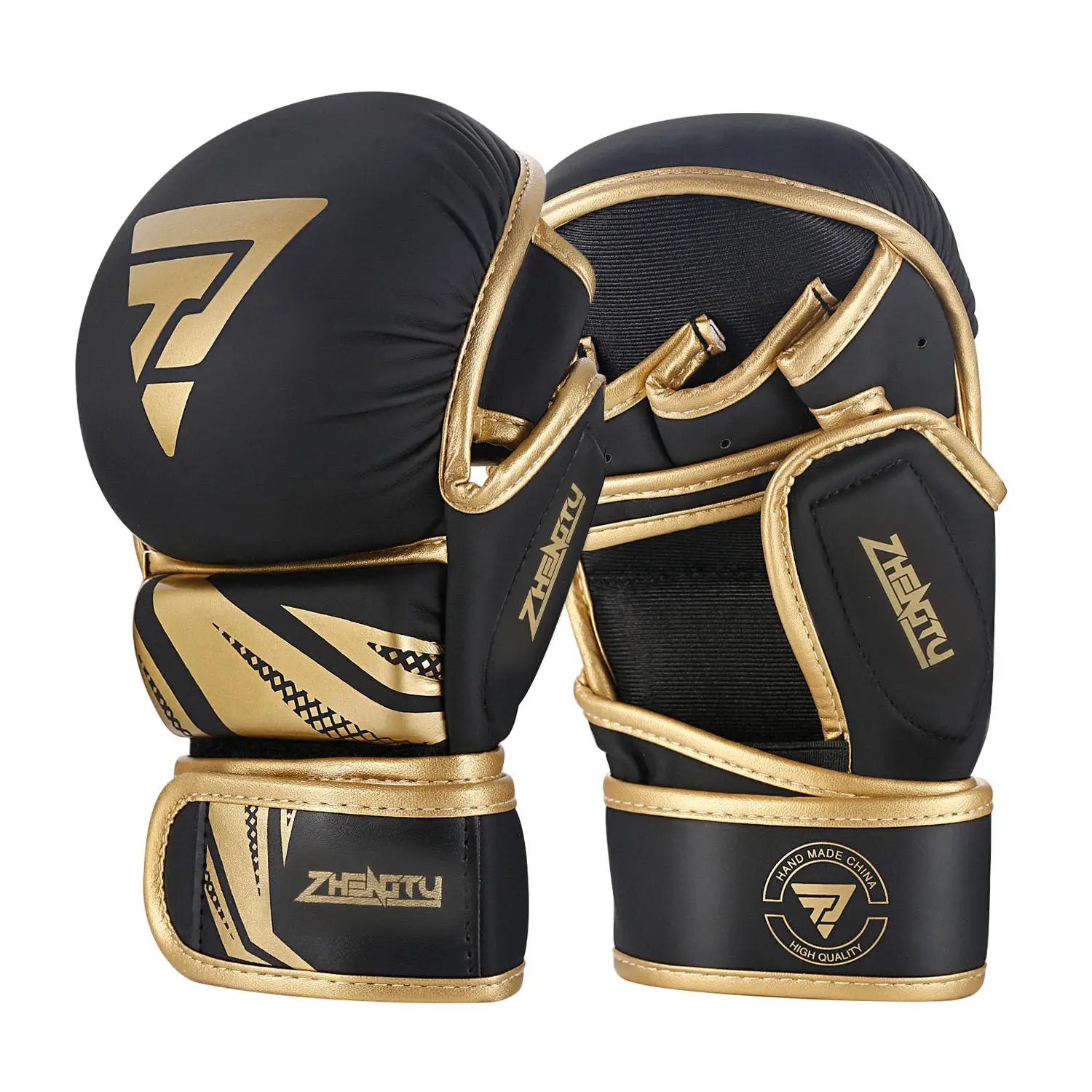 Professional MMA Glove Matt Black 7oz MMA Training Sparring Grappling Boxing Muay Thai Gloves