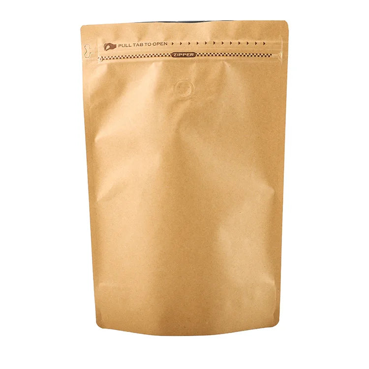 250g 100g Stand-Up Zipper Paper PE Pouch Eight Side Seal Coffee Bags with Zip for Pet Food Jelly Sushi Chewing Gum Packaging