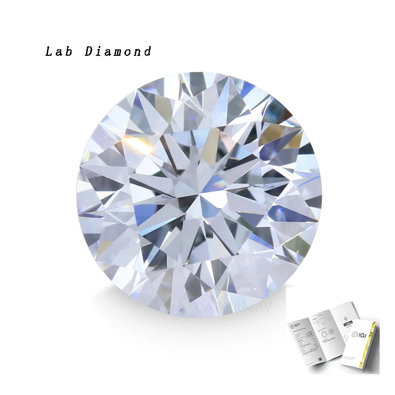 CVD HPHT Wholesale Price Lab Grown Diamond Round 1ct to 3ct DEF HG Color VVS1 VS1 Loose Synthetic Diamonds IGI Certificate