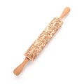 Large Size Beech Wood Embossed Rolling Pin Custom Design French Christmas Food Grade Rolling Pins & Pastry Boards