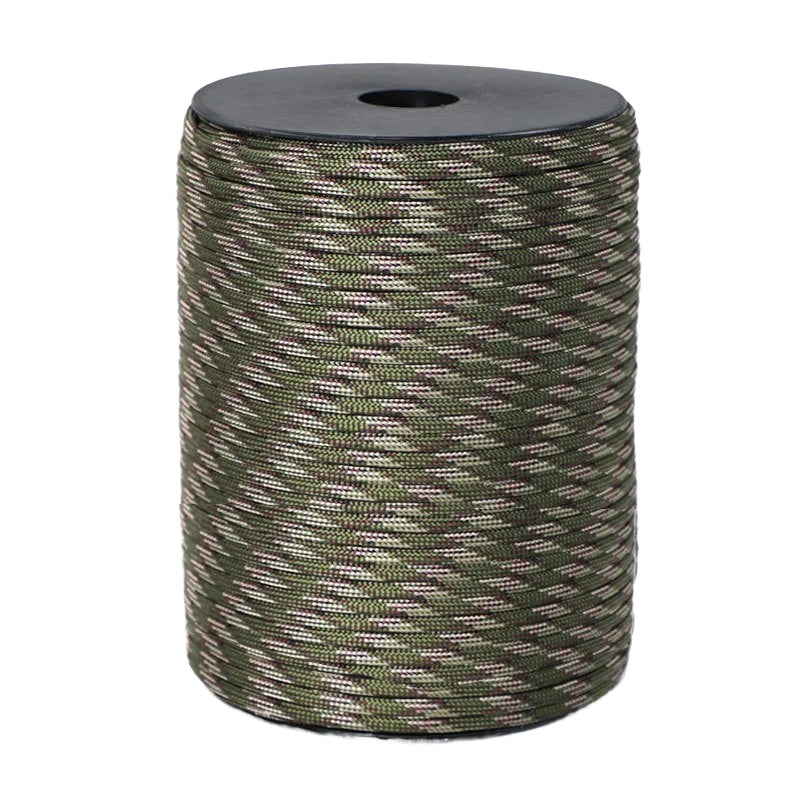 7 Core 550 Nylon Paracord Braided Rope 2mm Thick Windproof Canopy Drawstring for Outdoor Activities Emergency Rescue Tent Rope