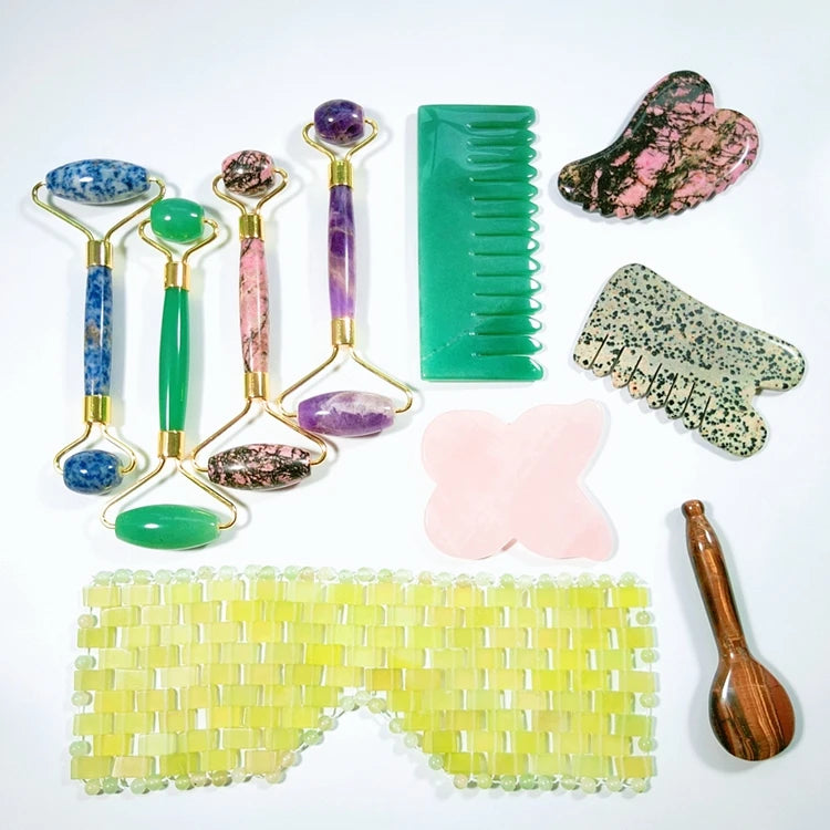 Diy Acceptable Customer Logo Using a Mo Values Jade Face Roller for Skin Care Rocks