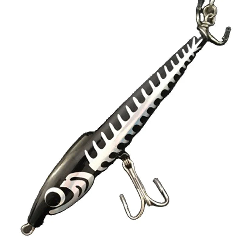 Wooden Pencil Stickbaits 100g 230mm Saltwater Topwater Trolling Floating Hard Fishing Lure Hooks Artificial Bait