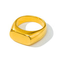 COOL Minimalist Jewelry 18K Gold Plated Tarnish Free Personalized Name Womens Wedding Rings for Couples MegaBDM