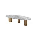 luxury living room furniture gold stainless steel base stone top coffee table metal sofa side table set