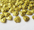 Textured Heart Charm 12x14mm Raw Brass Findings for Jewelry Design
