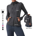 Xsunwing Custom Logo Winter Warm Fleece Zipper Hooded Jacket Long Sleeves Thumb Hole Plus Size Yoga Workout Gym Fitness Sports