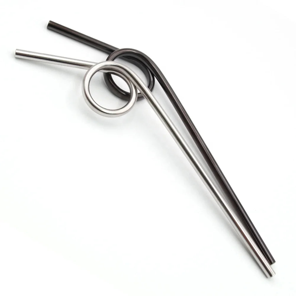 Wholesale Stainless Steel Bent Straw Reusable Crooked Metal Drinking Straws
