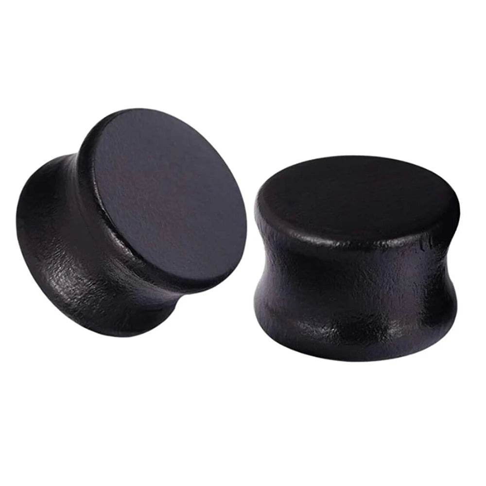 Mix Sizes 50pcs Black Natural Organic Wood Ear Gauges Flesh Tunnel Plugs Piercing Lobe Stretcher Expander Earrings Wedding Gift