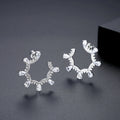 LUOTEEMI European Jewellery Round Woman Big Extra Lady Earing Jewelry New Brass Charm Fashion Large Earring