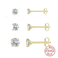 Fashion Jewelry Women Mini CZ  925 Sterling Silver Stud Earring Set
