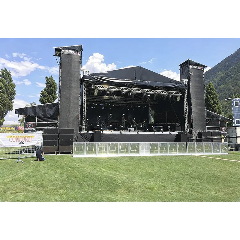 Steel Aluminum Roof Truss Lighting Display Event Stage System With Stage for Roof Truss for Concert Truss Display