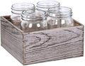 Rustic Shabby Chic Wood Cube Planter Box Eco-Friendly Decorative Craft Pot for Succulents and Flowers Engraving Carving Type