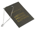 Custom Logo Thick Black Paper Hang Tag Sets Printed Swing Price Tag Garment Clothing Labels With Rope