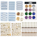 JF052 Hot Sell DIY Resin Mold Set for Craft Pendant Hairpin Bead Necklace Bottle Coaster Storage Box Tray Jewelry Mould Kit