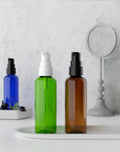 Luxury 100ml PET Plastic Skin Care Packaging Round Shoulder Dispenser Bottle with Screw Cap Elegant Luxury Lotion Bottle