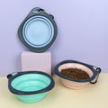 Wholesale Outdoor Portable Travel Foldable TPR Collapsible Cat Bowl Pet Feeding Folding Dog Water Bowl