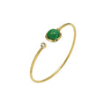 New Design 18K Gold Plated Women'S Golden Jewelry Stainless Steel Turquoise Round Ball Planet Zircon Flexible Wire Bracelet